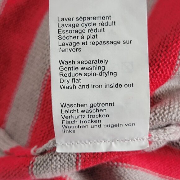 Saint James Womens Striped Short Sleeve Knit Dress Small US 8 Red Linen Blend - Picture 6 of 9